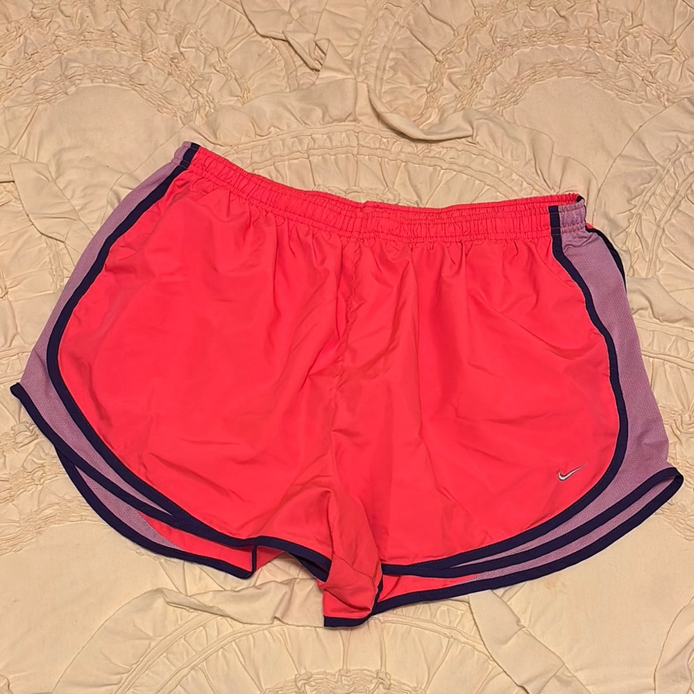 Nike Pink and Purple Athletic Shorts Lightweight Design